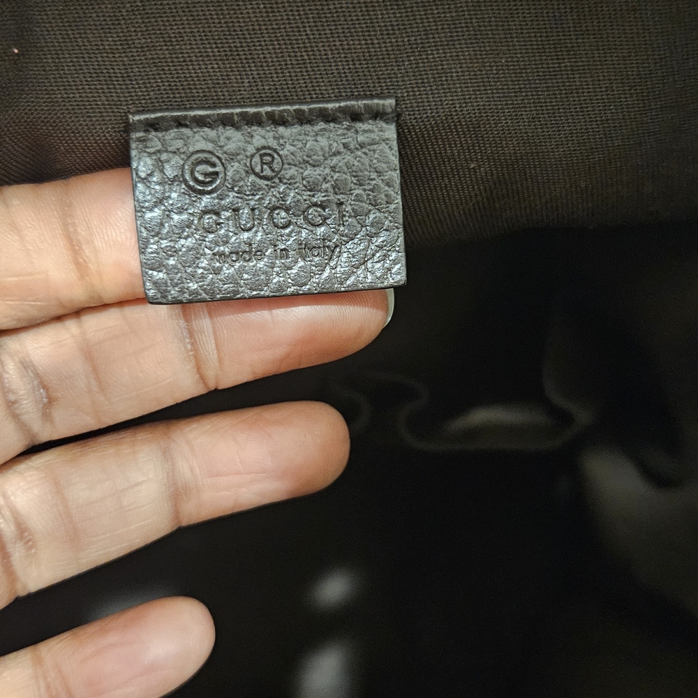 Gucci Brown Monogram Drawstring Backpack - image 3